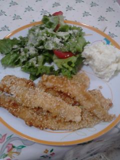 Una foto de Fajitas de pescado con amaranto "Xcaret"