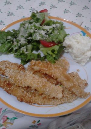 Una foto de Fajitas de pescado con amaranto "Xcaret"