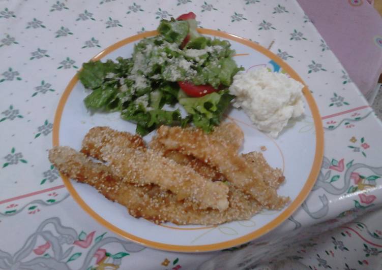 Fajitas de pescado con amaranto "Xcaret"