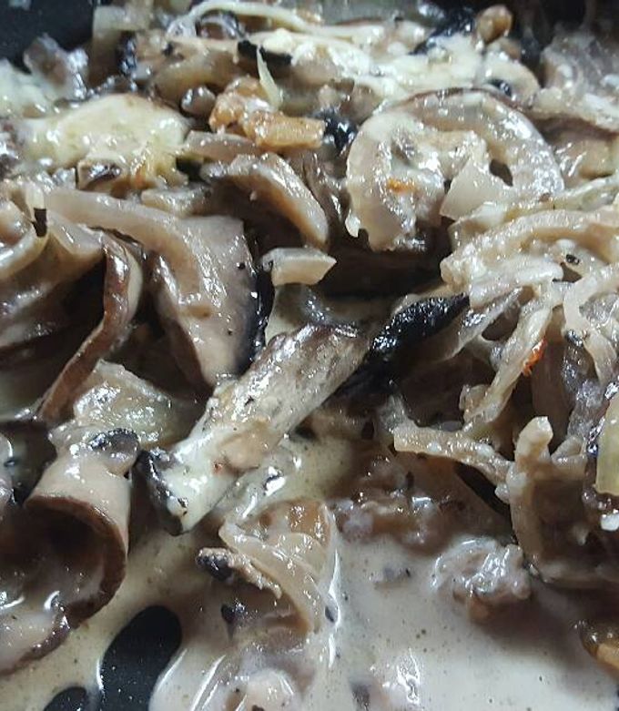 Una foto de Hongos Portobellos salteados