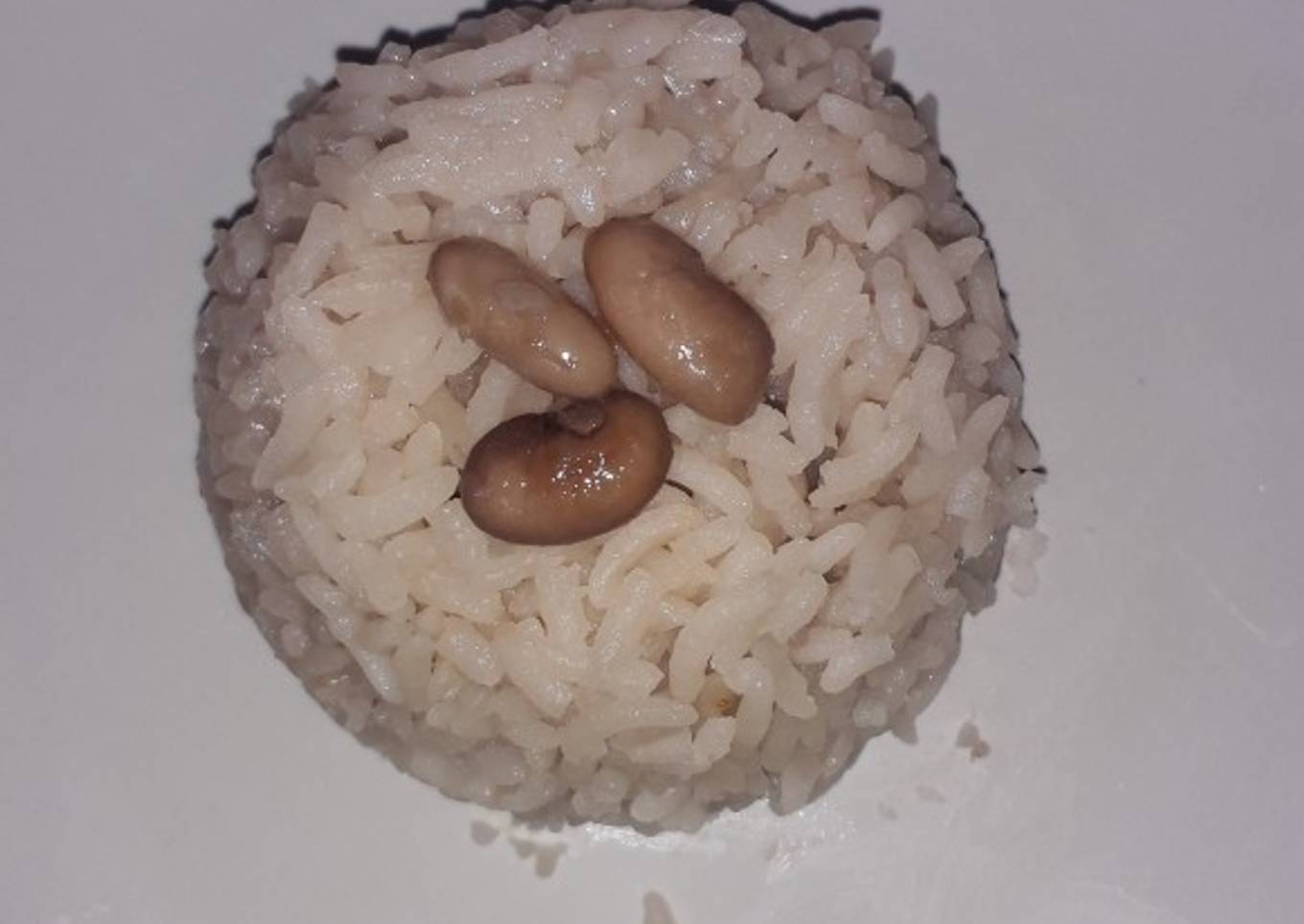 Arroz preparado con caldo de frijoles