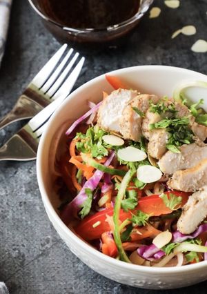 A picture of Rainbow Asian Salad.