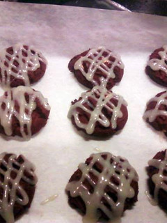 A picture of Red Velvet Cookies.