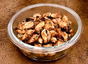 Hình của món Trai (Vẹm Đen) Xào Sả Ớt.