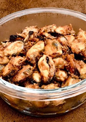 Hình của món Trai (Vẹm Đen) Xào Sả Ớt.