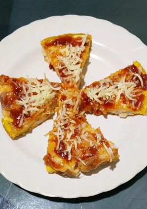 Foto resep Pizza Nasi Bolognese Keju