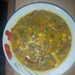 A picture of Beans and vegetables.