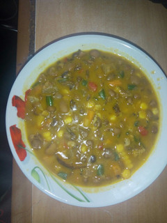 A picture of Beans and vegetables.