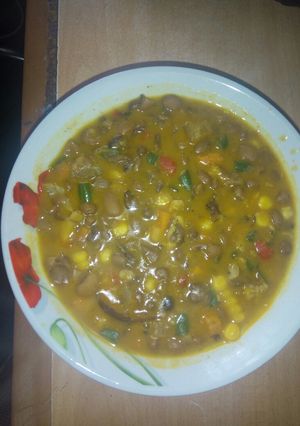 A picture of Beans and vegetables.