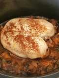 Pollo con verduras estilo Harissa en olla de cocción lenta
