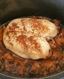 Pollo con verduras estilo Harissa en olla de cocción lenta