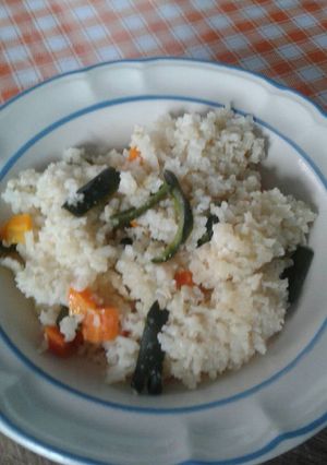 Una foto de Sopa de arroz blanca