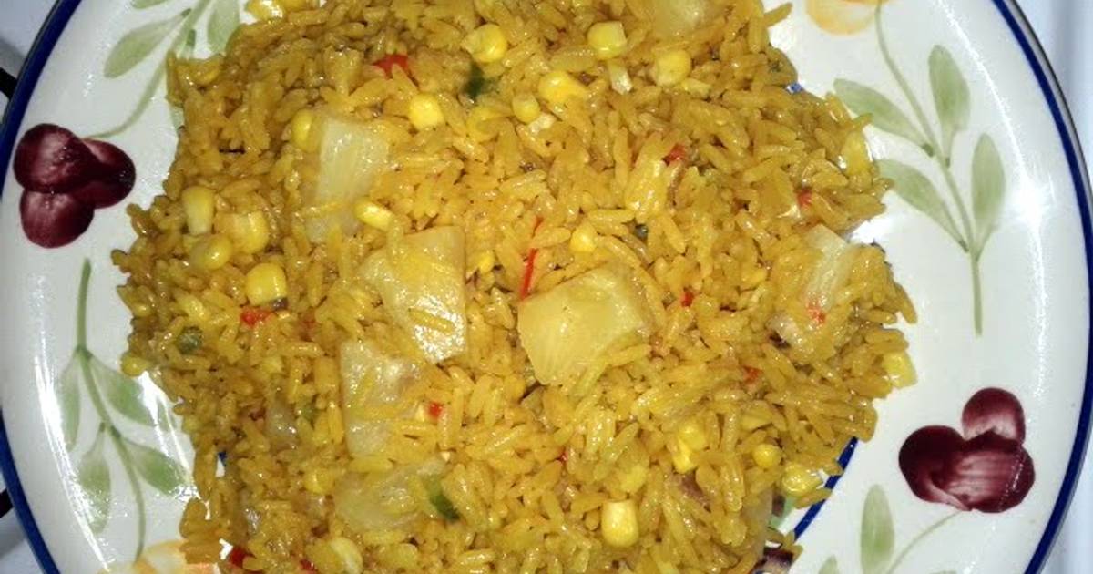 Yellow rice Salad with Pineapples Recipe by KJ40 Cookpad