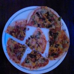 A picture of Tortilla pizzas🍕🍕.