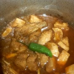 A picture of Chicken boneless gravy 🍗 🍗.