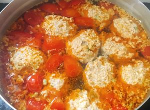 Hình của món Bún riêu thịt.