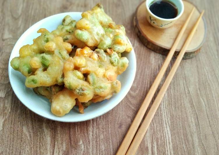 Tempura Edamame (with Mentsuyu Sauce)