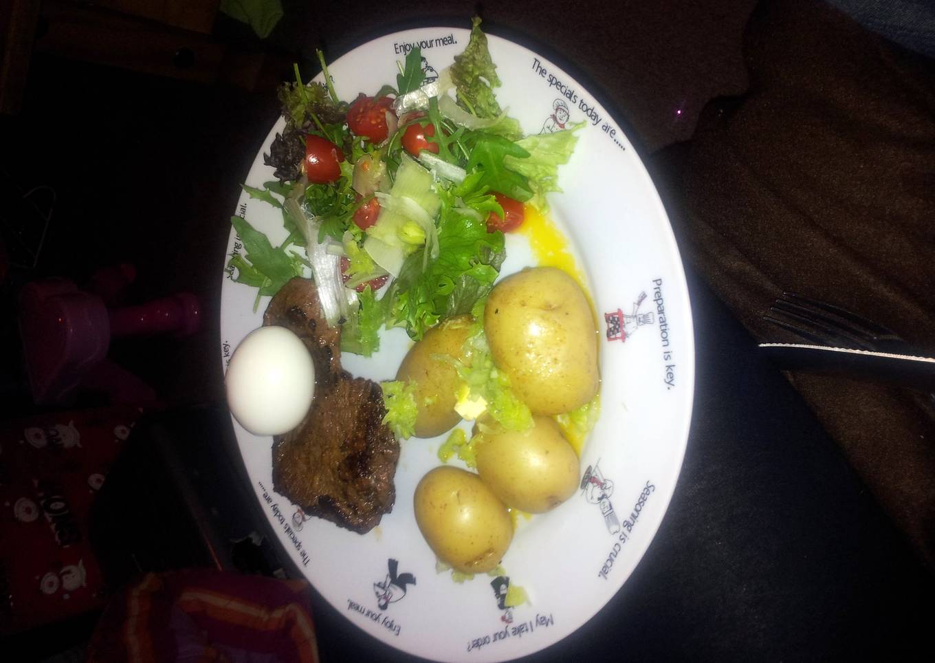 A healthy option is garlic steak