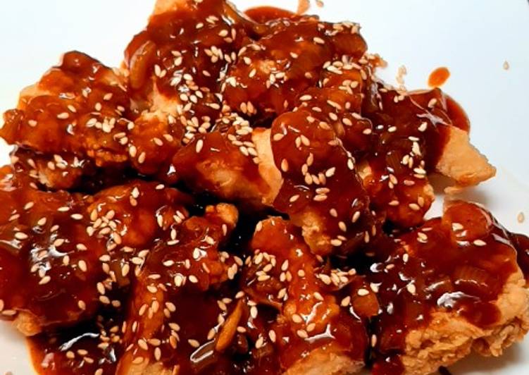 Resep Dakgangjeong (Chruncy Korean Fried Chicken) Anti Gagal