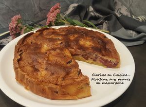 Une photo de Moelleux aux prunes au mascarpone
