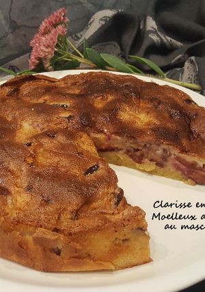 Une photo de Moelleux aux prunes au mascarpone