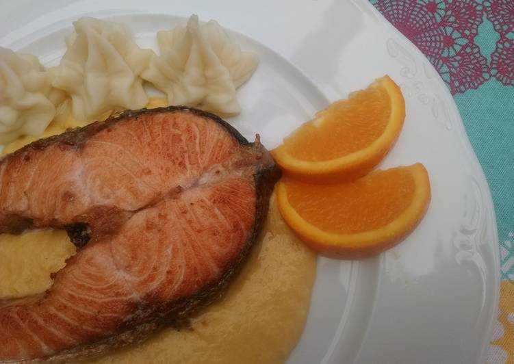 como hacer salsa de naranja para salmon