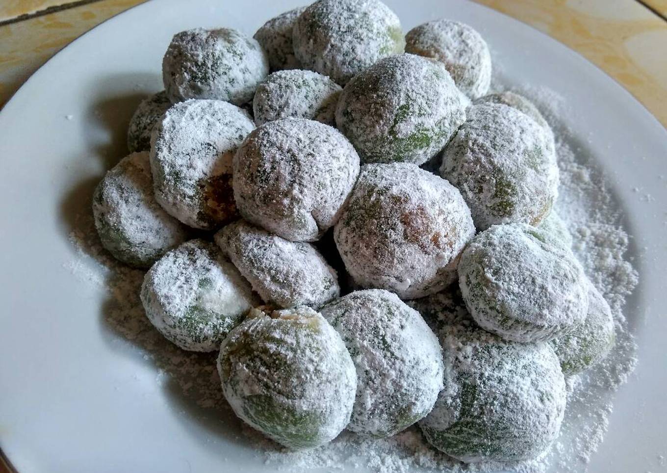 Resep Mochi pandan selai kacang