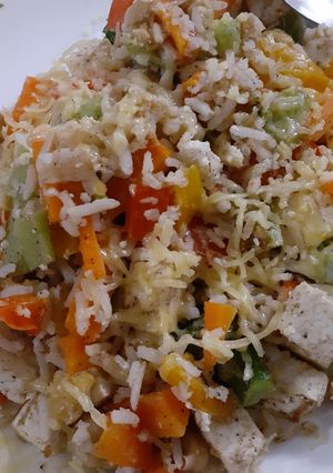 A picture of Mix veg rice.