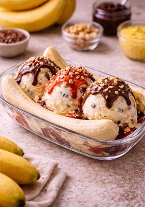 Una foto de Helado de Banana Split