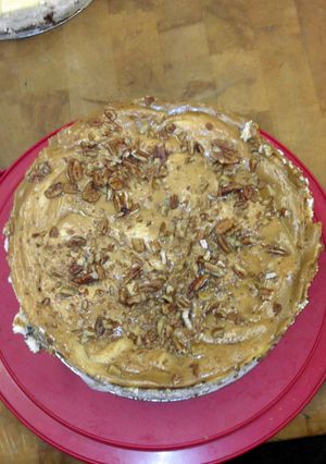A picture of Carmel swirl cheese cake.