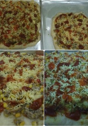 Foto resep Tunamelt dan Carbonara pizza ala dapur sederhana