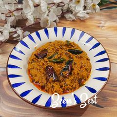 A picture of Andhra Dondakaya Chutney/Ivy Gourd Chutney.