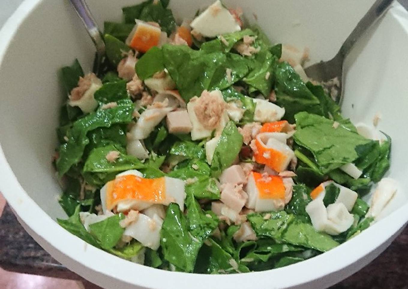 Ensalada de espinacas frescas