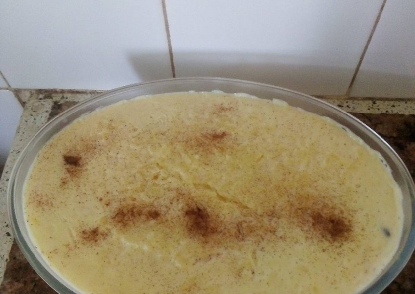 Arroz con leche con sabor a canela