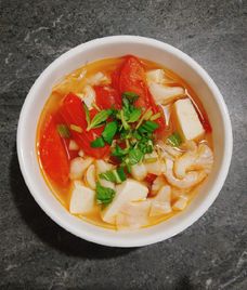 canh đậu phụ chay