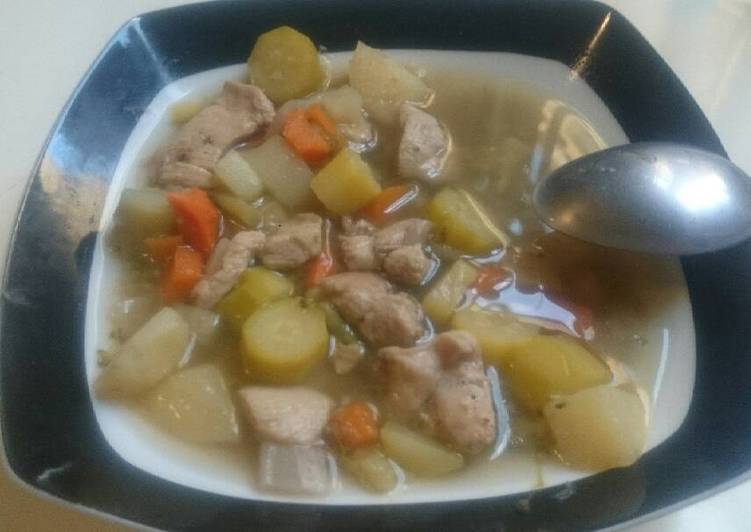 Recipe of Any-night-of-the-week Vegetables and chicken soup