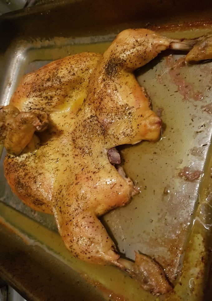 Una foto de Pollo asado especiado