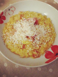 Foto di Risotto con zucca, speck e ricotta affumicata