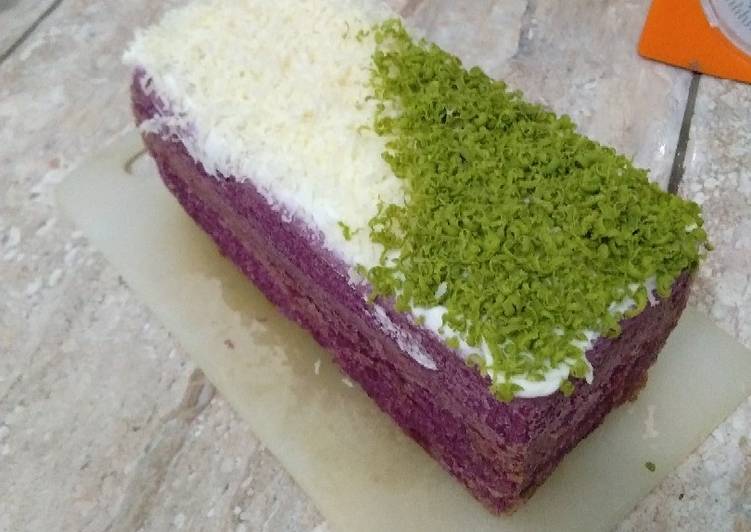Resep Bolu kukus Pasta Ungu Anti Gagal