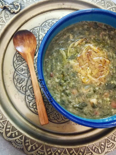 عکسی از دستور آش سبزی آبادان