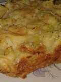 Bizcocho esponjoso de puerro y pan