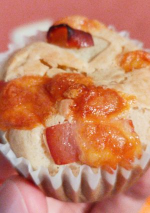 Una foto de Muffins de jamón y queso