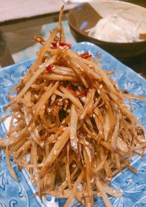 養生健康無負擔日式牛蒡絲 的食譜成品照片