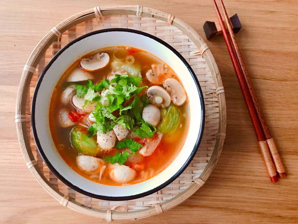 🌱 Bún Nưa Nấu Nấm & Cà Chua Ba Màu