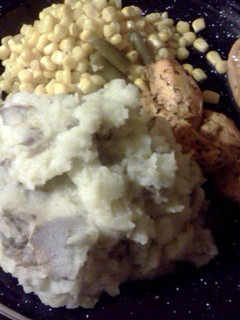A picture of savory mashed potatoes.
