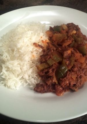 A picture of "Ropa vieja" Cuban recipe.