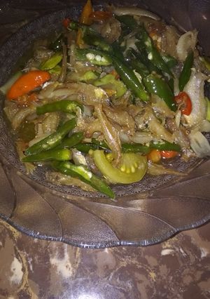 Foto resep Teri basah cabe ijo