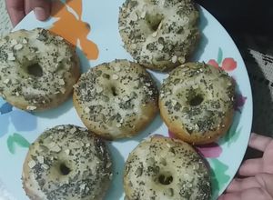 Una foto de Bagels caseros