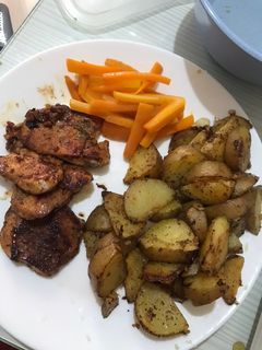 Foto resep Dada ayam panggang teflon dan potato wedges teflon