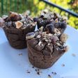 Muffins de chocolate con calabaza (zapallo) y harina de arroz